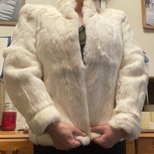 REAL White Rabbit Fur Coat/Vintage Fur